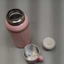 MiOYOOW Travel Mug, 600ML Stainless Steel Thermos with Cover Lid, Leakproof Insulated Water Bottle for Men Women (Pink)