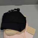 Vinfact 3 Pack Nursing Bras for Breastfeeding Seamless V Neck Maternity Bra Women Pregnancy Breastfeeding Bra (Large, Black/Nude/Pink)