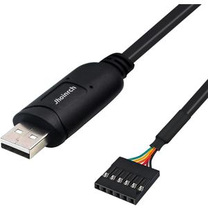 USB to TTL 5V Serial Cable Adapter Converter Onboard FT232RL Chip with 6 Pin 0.1 Pitch Female Connector5.9FT/1.8M