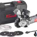 XtremepowerUS 3000W Slotting Machine Wall Chaser Concrete Grooving Cutting Machine Saw Blades Water Pump Sighting w/Case