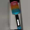 Curved Vented Paddle Brush - Faster Blow Drying, Detangling for Women & Men, Professional Styling for Wet, Curly, Thick or Straight Hair (colourful)