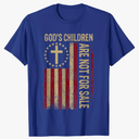 God's Children Are Not For Sale Funny Usa flag American T-Shirt xl