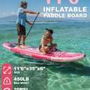 Suncorp 11.6'x35'' Inflatable Paddle Board, Extra Wide Stand-up Paddleboards, 450lbs Capacity, Inflatable SUP, Dual-Action Pump, 100L Backpack, 9 Plus Kits for Family, Fishing, Yoga&All Skill Levels