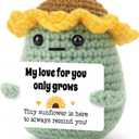 2 x Agantree art Valentines Day Decor Gifts for Lovers Boyfriend, Girlfriend, Men's Valentines Gifts Women Men for Couples, Wife, Husband, Handmade Crochet Sunflower Potato