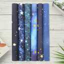 Space Fabric 6 Pieces 19.7x15.7inch/50x40cm - Galaxy Night Sky Star Pattern Fat Quarters Fabric Bundle, Starry Night Outer Space Precut Patchwork for Quilting, Sewing Project, Patchwork, DIY Crafts