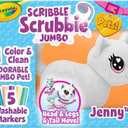 Crayola Scribble Scrubbie Jumbo Toy Cat, Large Posable Animal for Kids, Birthday, Holiday for Girls & Boys, Washable Coloring & Grooming Toy, Ages 3+