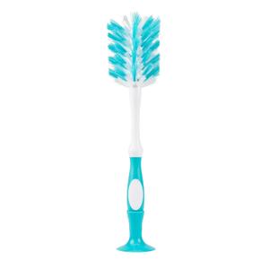 Dr. Brown's Deluxe Bottle Brush for Cleaning Baby Bottles, Nipples, and Sippy Cups with Suction Cup Stand and Vent Brush, BPA-Free, Blue, 1-Pack 