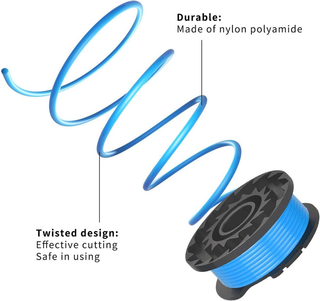 Trimmer Spool Line for Greenworks - Single Line Auto-Feed Replacement Trimmer Spool, 9 Spools 