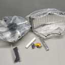 20 Inch Fandelier Ceiling Fan with Light, Crystal Chandelier Ceiling Fans, Caged Ceiling Fan with 6-Speeds, 1/2/4/8H Timer, Quiet DC Motor, Black Flush Mount Ceiling Fans for Bedroom, Living Room