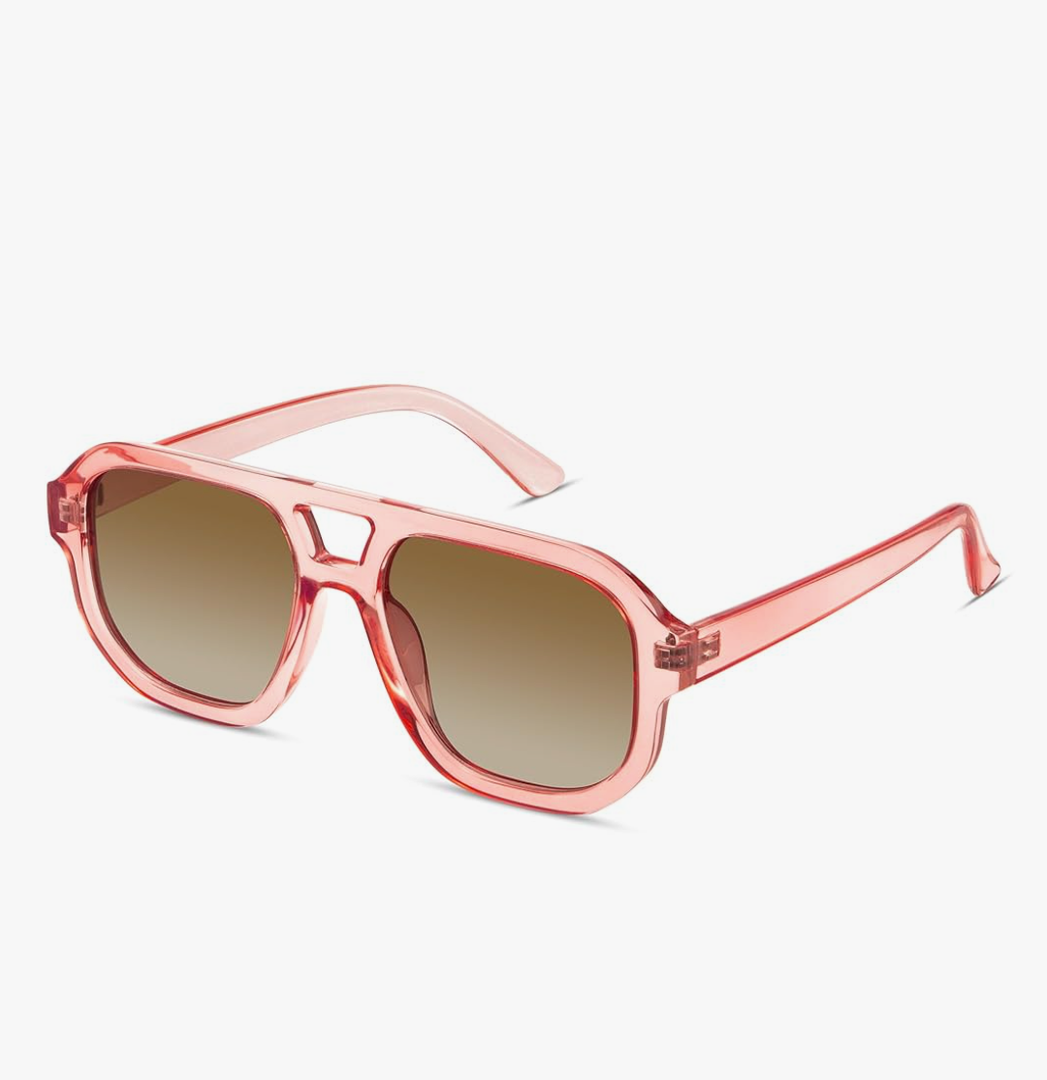 Trendy Polarized Square Aviator Sunglasses Women Men Square Eyewear Frame, Retro Sun Glasses for Women Men 2025 Shades