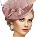 Zinniday Kentucky Fascinators Hats for Women - Vintage Tea Party Outfit Headband Church Derby Hat for Women (9.64x7.87inch)