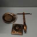 Vintage Style Metal Libra Jewelry Display Tray Cosmetic Organizer Storage, Bronze (4.3" L  12" W  12" H)
