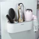 Hair Dryer holder - 3 in 1 Hair Tool Organizer Bathroom, Blow Dryer Holder inside Cabinet Door, Hot Hair Tool Holder for Curling Iron Hair, Straightener Hair, Styling Tools Storage