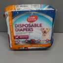 Simple Solution Disposable Dog Diapers, Female Dog Diapers, Puppy Potty Training, Incontinence and Heat Cycle Protection, Large Diapers for Dogs, 18-27 Inch Waist, 30 Count