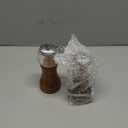 Salt and Pepper Grinder Set, Acacia Wooden Pepper Grinder with Adjustable Coarseness, Refillable Ceramic Blade Grind, Gold Pepper Mill for Kitchen (2pcs-6in-Black)