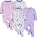 Onesies Brand baby-girls 4-pack Sleep 'N Play Footies Multi Pack (6-9 Months)