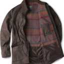 CQR Men's Flannel Shirt Jacket Long Sleeve, Winter Warm Outdoor Casual Plaid Jacket Coat with Pockets (Large)