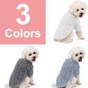 Dog Sweater, 3 Pack Dog Sweaters for Small Dogs or Cats, Girl or Boy, Warm Dog Clothes Shirt Coat for Winter Christmas (Light Grey, Light Blue, White, Small)