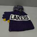 Ultra Game NBA Boys Girls Super Soft Winter Beanie Knit Hat With Extra Warm Touch Screen Gloves, Los Angeles Lakers