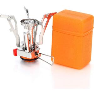 Portable Camping Stove Backpacking Stove, Specialized Hiking Stove Camping Stove with Piezo Ignition Stable Support Wind-Resistance, Camp Stove for Outdoor cooking Camping Hiking Adventure Cooking