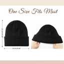 NPQQUAN Unisex Beanie Hats for Men Women Winter Knit Beanies (Black)
