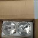 20oz Iced Coffee Cups with Lids,Coffee Bar Accessories, 2 Piece Ribbed Glass Cups with Lids and Straws, Vintage Glass Tumbler with Straw, Thicked Wall Drinking Glasses Ideal for Coffee