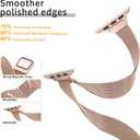 MARGE PLUS Slim Milanese Loop Compatible with Apple Watch Band for women 41mm 40mm 38mm 42mm 46mm 45mm 44mm, Stainless Steel Strap work on iWatch Series 11 10 9 8 7 6 5 4 3 & SE 3 2 1