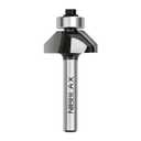 3 x 45 Degree Router Bit, Chamfer Router Bit 1/4 inch Shank, 1/4" Bevel Length and 4.5mm Cutting Height with an Angle of 45 Degrees for Angled Edges Woodworking