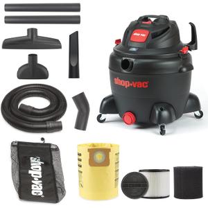 Shop-Vac 8252605 16 Gallon, Wet/Dry Utility Vacuum, 6.5 Peak HP, 2.5 Inch Diameter x 8 Foot Hose, 12 Foot Cord, Durable Design for Heavy-Duty Cleaning