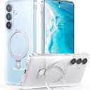 TORRAS Ostand Slim Magnetic Stand for Samsung Galaxy S26+ Plus Case 6.7" [NonYellowing] [Fit for MagSafe] [OpenEdge Design] Adjustable Kickstand Protective Case for Galaxy S26 Plus Case, Clear
