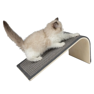 Best Pet Supplies Catify Cat Scratcher, Fun Interactive Scratchers, Posts, Poles, Claw Safe, Furniture Saver Indoor Play Support Natural Cat Behaviors Heavy Duty - Ramp (Gray)