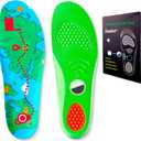 Insoles for Airtag Hidden Holder, Comfortable Cushioned Inserts,Anti-Slip,Tracking Device Insert Case for Kids Adults and Elderly, Anti-Lost Tracker Soft Inserts for Shoes (Green, L:245-270MM