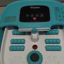 HOSPAN Collapsible Foot Spa with Heat, Bubble, Red Light, and Temperature Control, Foot Bath Massager with 8 Shiatsu Massage Rollers, Pedicure Foot Spa for Relaxation - FS01A (Sky Blue)