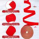 Lyrow 2 Roll Red Velvet Wired Ribbon, 2.5 Inch x 200 Yards, Gift Wrapping Ribbon for New Year, Wedding, Florist Bouquets, DIY Bows & Craft Decorations(Red, Gold)