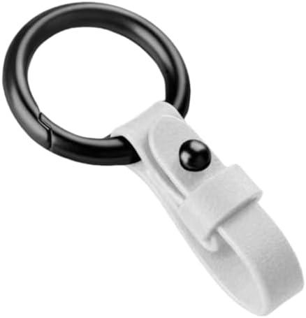 Yuxh Car Keychain Synthetic Leather Keyring Metal Key Chain Faux Leather Key Ring, Pack of 2