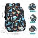 Kids Backpack for Girls Boys - 15 Inch Dinosaur Childrens Backpack Cute School Bag Kindergarten Backpack for Ages 3-8, Black