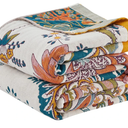 Boho Throw Blankets for Bed, Sofa,Chair,Twin Bohemian Muslin Bed Blankets,Pure Cotton Ultra Soft Mexican Blankets,Versatile Rustic Boho Quilt for Travel,Picnic, Christmas,60"x80"