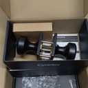 6 Pack Black Door Knobs with Square Rosette,Pismo Passage Door Knob for Hall & Closet,Non-Locking Interior Door Knobs