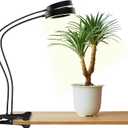 OSANI 24" Gooseneck Long Arm Grow Light, 48" Wide Coverage, 6000K Full Spectrum LED Grow Lights for Indoor Plants with Red Blue LEDs, 10-Level Dimmable, Auto Timer, USB & Adapter, Grow Lights Indoor