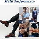 COOVAN Mens Dress Socks Bamboo Rayon Crew Business 6 Pairs Soft Thin Lightweight Socks for Men (Small-Medium)