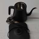 Stariver Gooseneck Electric Kettle, 0.8L Electric Tea Kettle Tea Pot, Pour Over Coffee Kettle with Stainless Steel Inner Lid & Bottom, Water Boiler with Auto Shut Off and Boil Dry Protection, Black