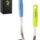 Mini & Medium Masher Box Set. Avocado & Small Potato Mashers. Heavy Duty, Stainless Steel, Dishwasher Safe. Ideal Kitchen Utensils. Compact & Durable. Kitchen Essentials. (Sky Blue/ Zippy Green)