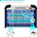 Indoor Electric Bug Zapper, 2800V Powerful Flying Insect Mosquito Killer w/ 20W Blue Light Attract, Plug-in Pest Control Machine for Moth, Fruit Fly, Fungus Gnat, Garage Bug Catcher/Eliminator/Trap