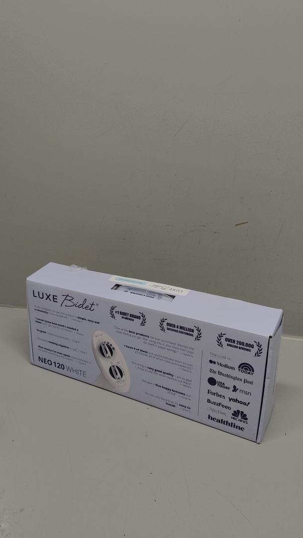 LUXE Bidet NEO 120  Single Nozzle, SelfCleaning, NonElectric Bidet Attachment for Toilet Seat, Adjustable Water Pressure, Rear Wash (White)