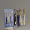 EASICUTI Extra Soft Kids Toothbrushes 4 Pack, Space Style Toddler Toothbrushes for Ages 2-12 Years, Baby Toothbrush 12 Months and up, Childrens Toothbrush Help Remove Plaque and Stains-Blue, White