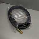Upgraded 1/2" Diameter Hvac Vacuum Hose, 3/8" to 1/4" Fitting High-Flow Refrigerant Hose Faster HVAC Evacuation and Recovery, 6 Feet Black