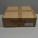 SNTD Dish Drying Rack, Expandable Dish Rack for Kitchen Counter, Stainless Steel Dish Drainer with Drainboard Set and Utensil Holder (Black)