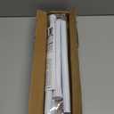 2 Pack White Tension Curtain Rod for Windows 28 to 48 inch, Adjustable Expandable Pressure Spring Curtain Rod No Drilling, 7/8" Curtain Rod for Bedroom Doorway Closet Door