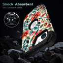 TEECOVER for iPhone 16e Case, Heavy-Duty Shockproof Full Protection Hard Plastic Bumper + Soft Silicone Rubber Protective Case for iPhone 16e - 6.1-Inch, Red Flowers