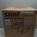 Aeitto Nugget Ice Maker Countertop, 55lbs/Day, Rapid Ice Release in 5 Mins, Large Capacity Chewable Ice Maker, Self-Cleaning with Stainless Steel Housing Ice Machine for Home Office and Party, Black
